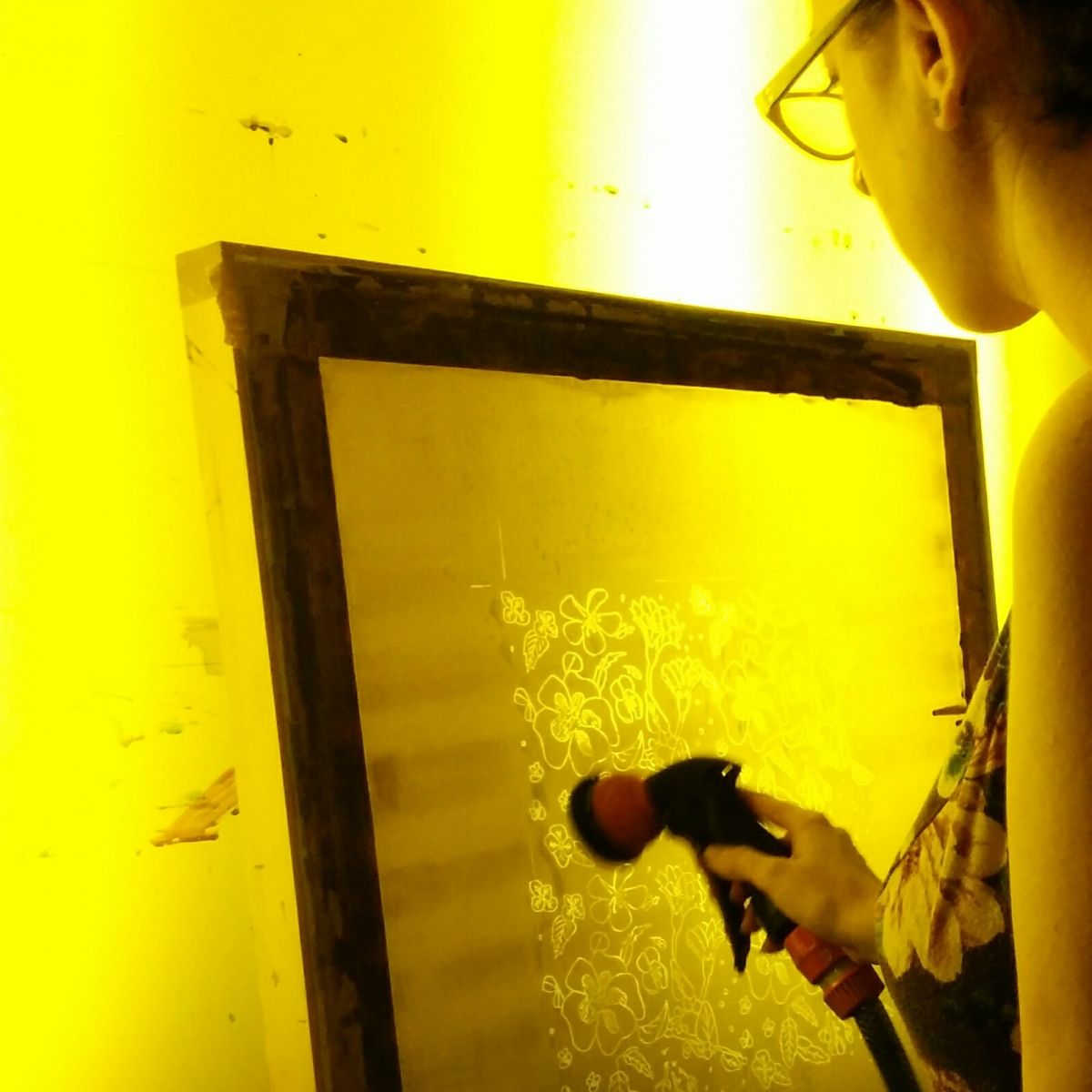 שטיפת הרשת לאחר ההקרנה