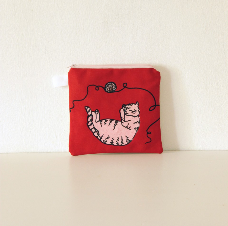 Small red pouch