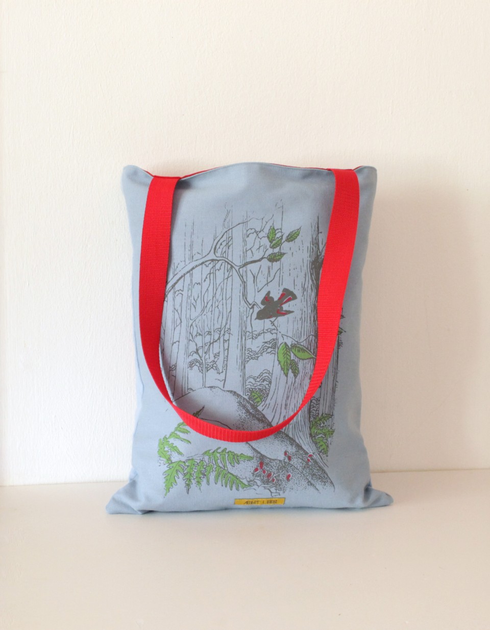 Forest light blue tote