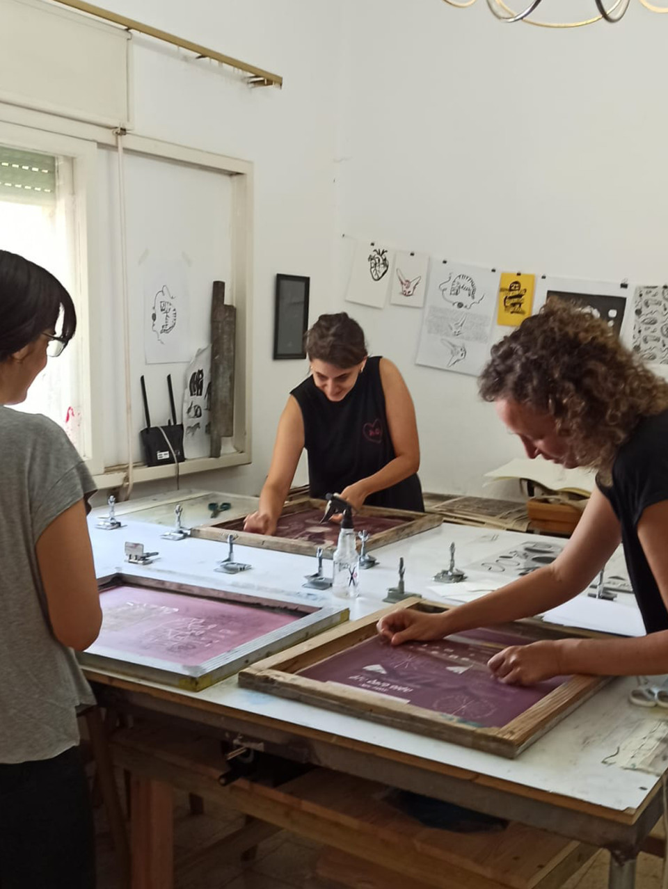 Sceen printing workshop