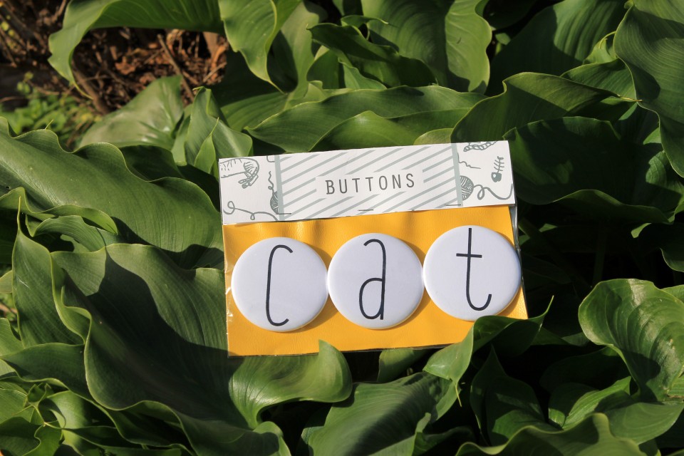Letters button pins